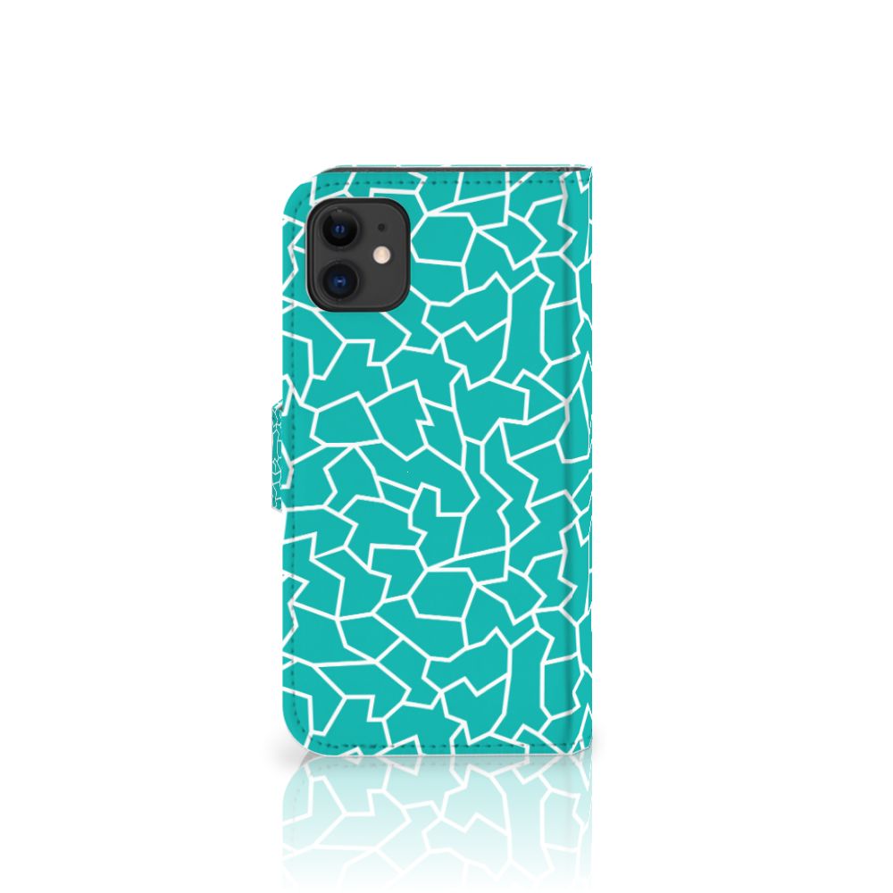 Apple iPhone 11 Hoesje Cracks Blue