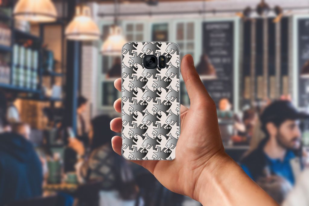 Samsung Galaxy S7 TPU Hoesje Salamander Grey