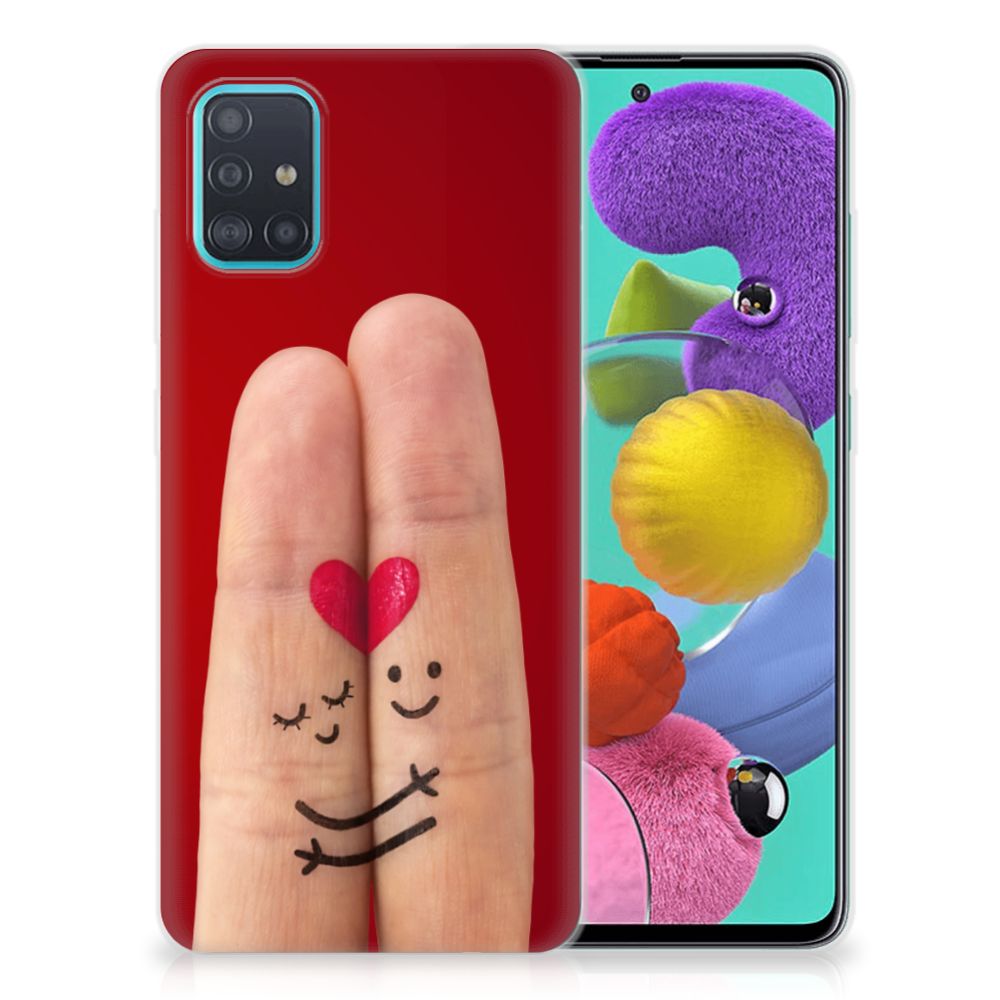 Samsung Galaxy A51 Silicone Back Cover Liefde - Origineel Romantisch Cadeau