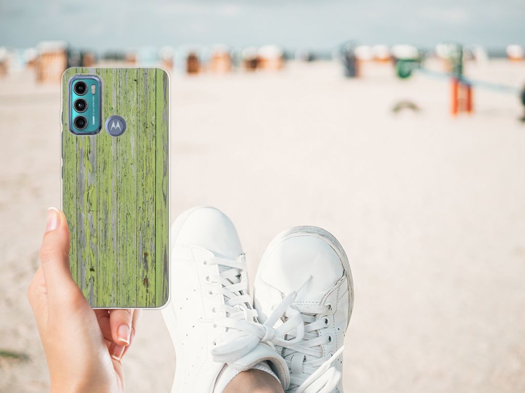 Motorola Moto G60 Bumper Hoesje Green Wood B2C Telecom