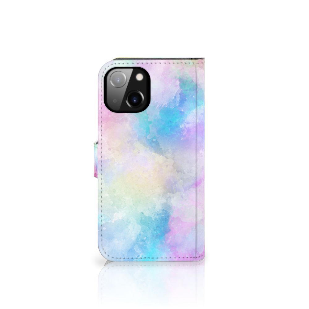 Hoesje Apple iPhone 14 Watercolor Light met pastelkleuren en unieke watercolorart stijl.