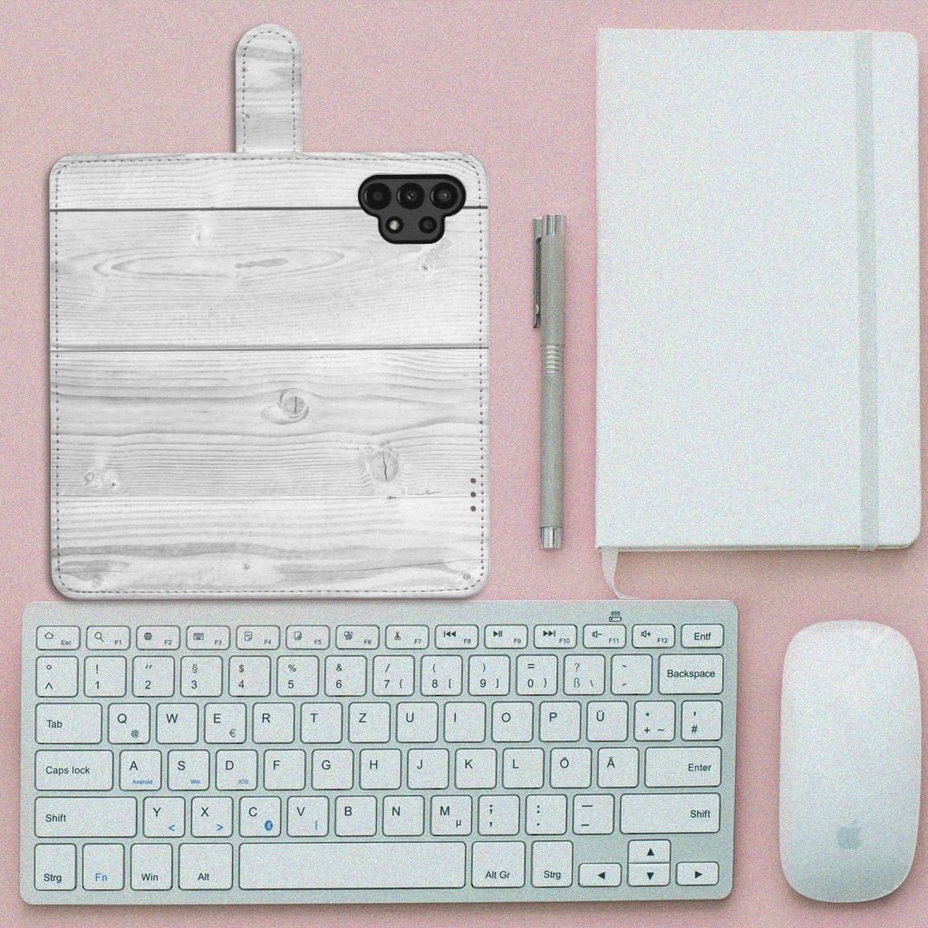Samsung Galaxy A13 (4G) Book Style Case White Wood