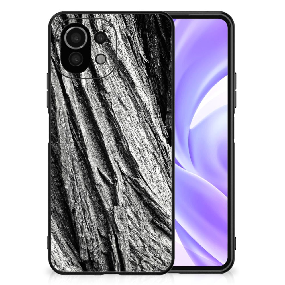 Houten Print Telefoonhoesje Xiaomi 11 Lite 5G NE | Mi 11 Lite Boomschors Grijs