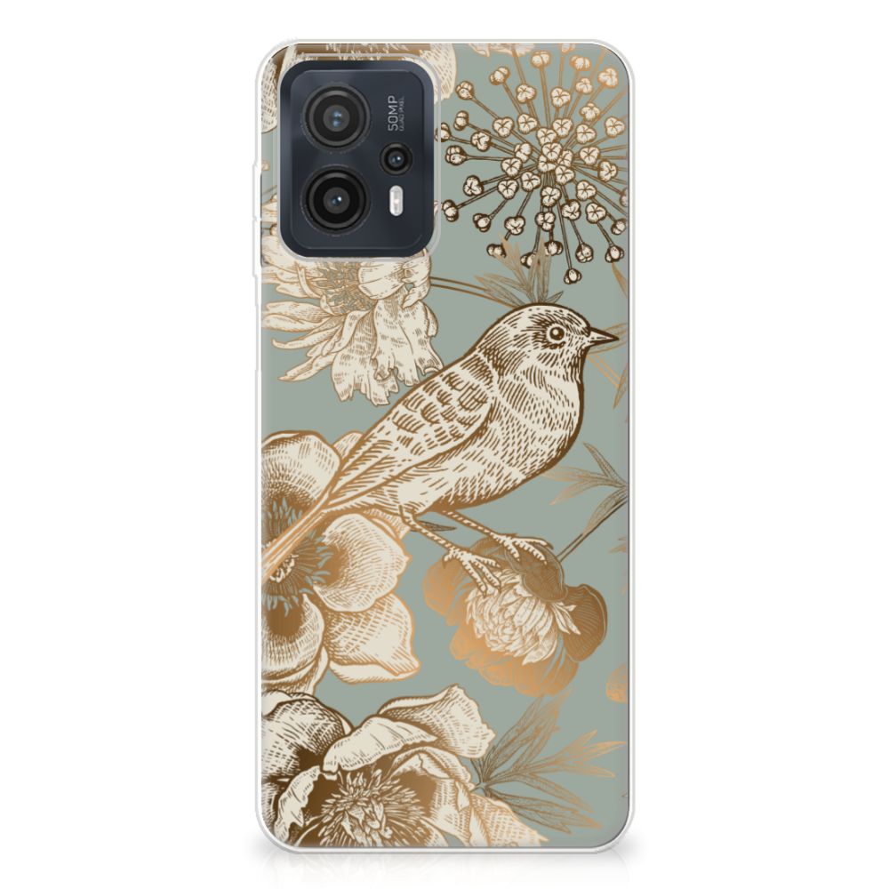 TPU Case voor Motorola Moto G23 | G13 Vintage Bird Flowers