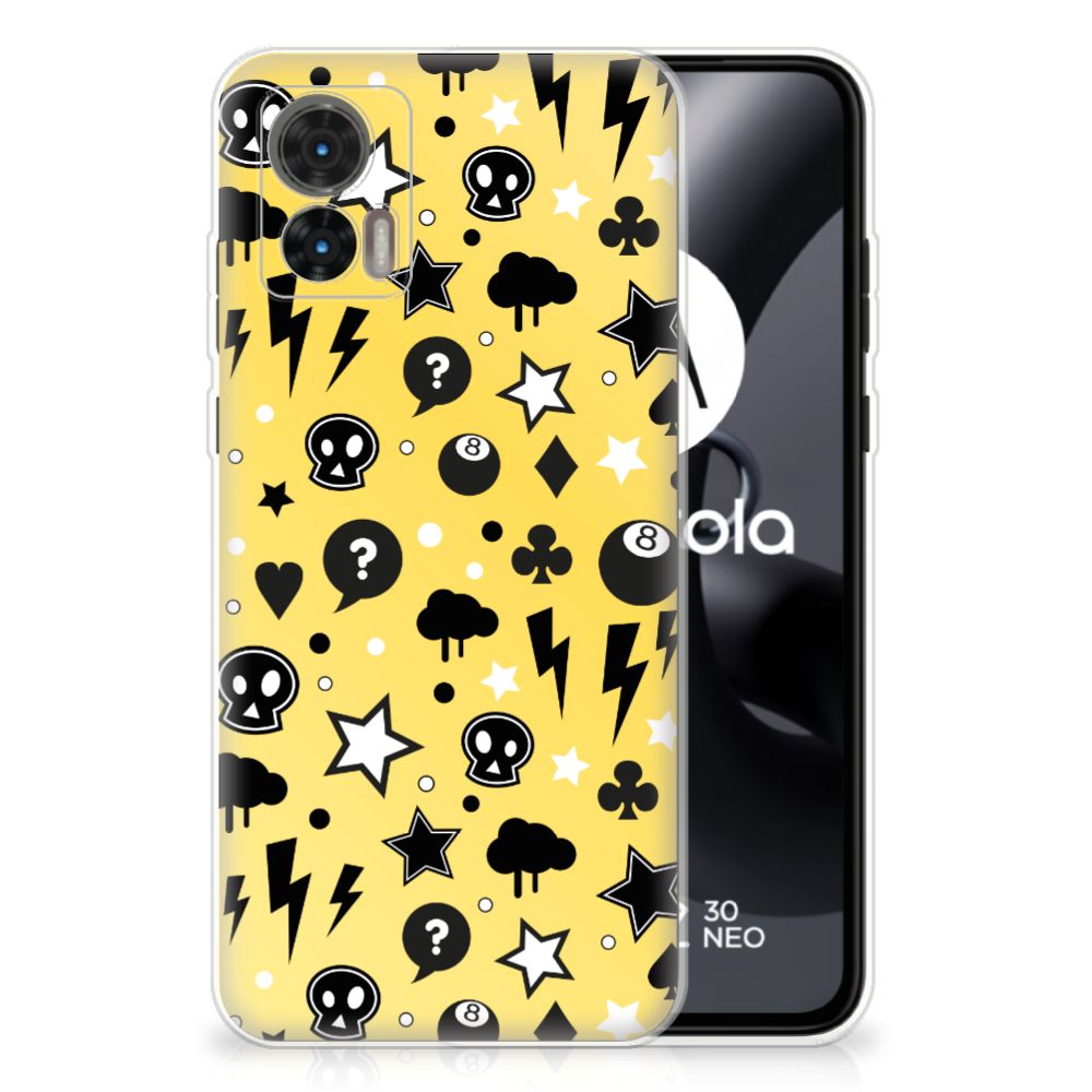 Silicone Back Case Motorola Edge 30 Neo Punk Geel