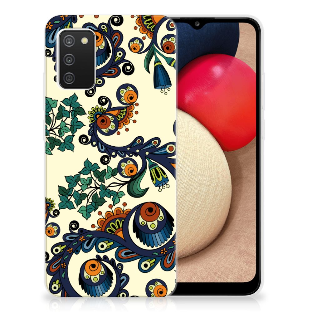 Siliconen Hoesje Samsung Galaxy A02s Barok Flower B2C Telecom