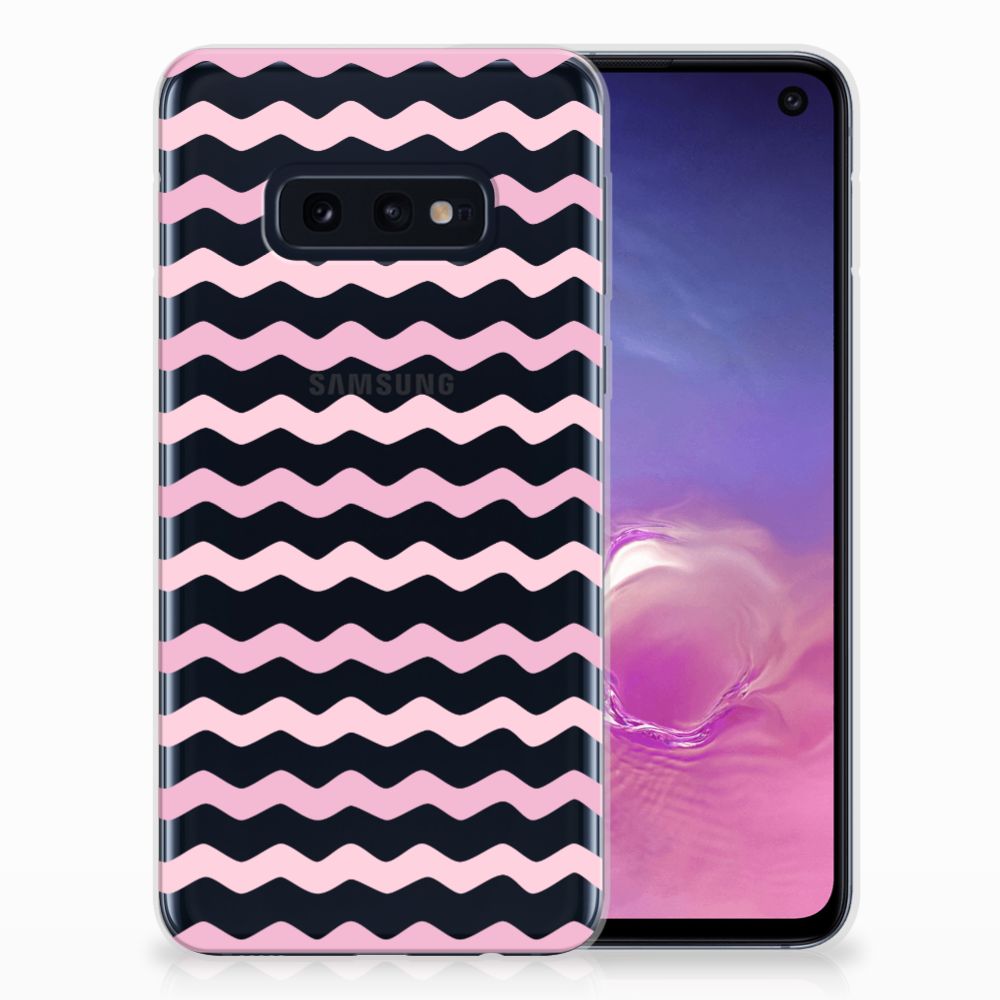 Samsung Galaxy S10e TPU bumper Waves Roze