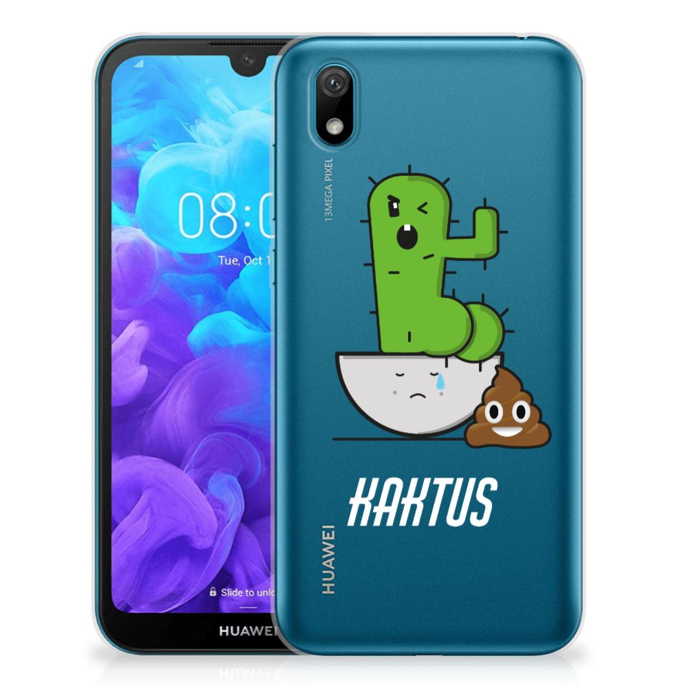 Huawei Y5 (2019) Telefoonhoesje met Naam Cactus Poo