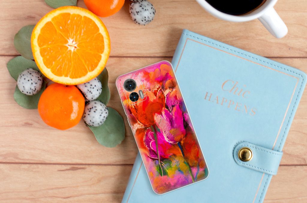 Hoesje maken Motorola Edge 30 Neo Tulips B2C Telecom
