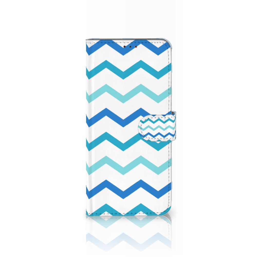 Motorola Moto E7i Power | E7 Power Telefoon Hoesje Zigzag Blauw