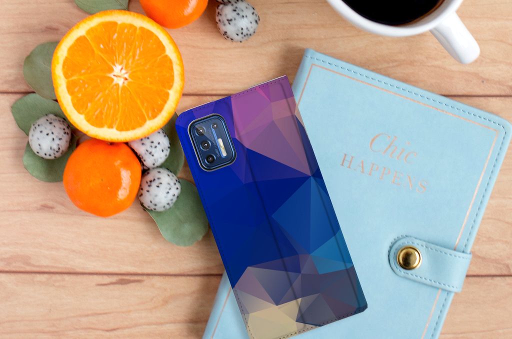 Motorola Moto G9 Plus Stand Case Polygon Dark - B2C Telecom
