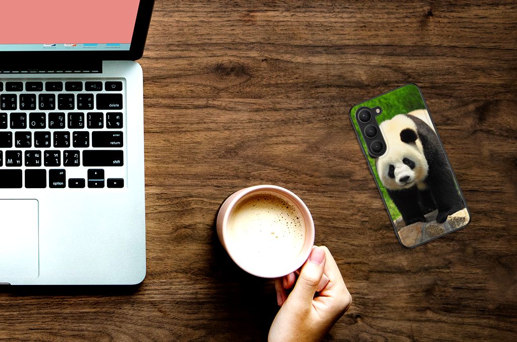 Samsung Galaxy S23 Dierenprint Telefoonhoesje Panda B2C Telecom