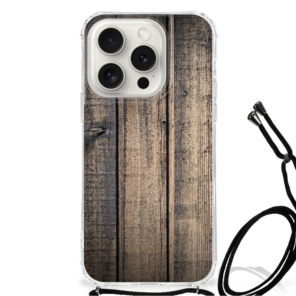 iPhone 15 Pro Stevig Telefoonhoesje Steigerhout