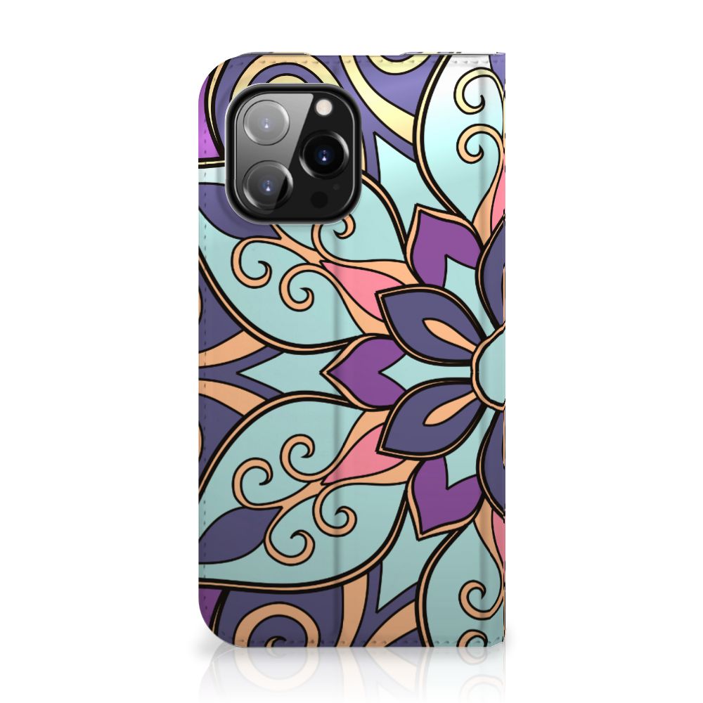 iPhone 14 Pro Max Smart Cover Purple Flower