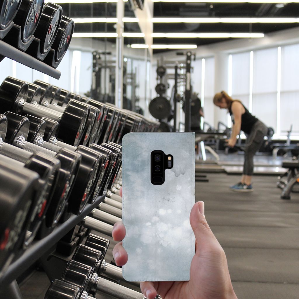 Bookcase Samsung Galaxy S9 Plus Painting Grey