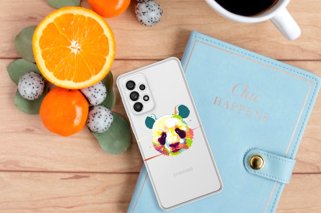 Samsung Galaxy A73 5G Telefoonhoesje met Naam Panda Color B2C Telecom
