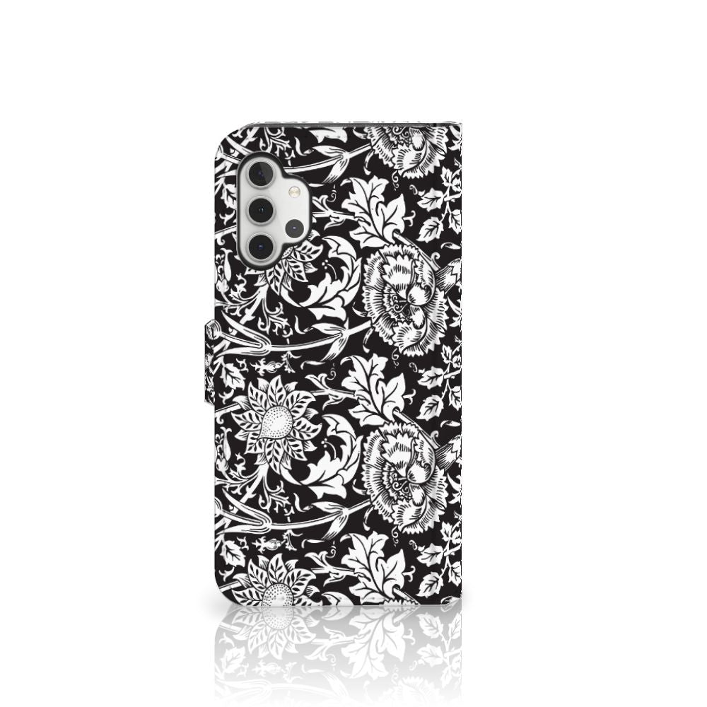 Samsung Galaxy A32 4G Hoesje Black Flowers