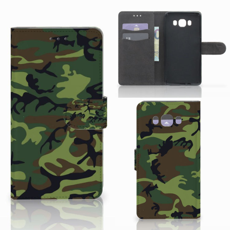 Samsung Galaxy J7 2016 Telefoon Hoesje Army Dark