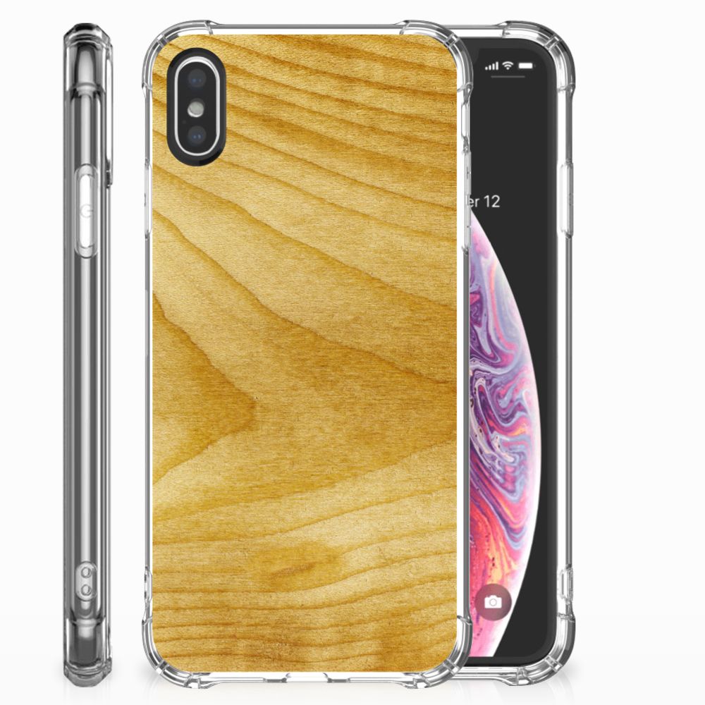 Apple iPhone X | Xs Stevig Telefoonhoesje Licht Hout