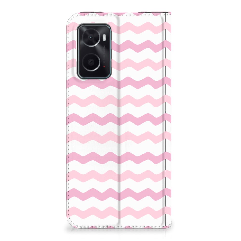 OPPO A96 | A76 Hoesje met Magneet Waves Roze - B2C Telecom