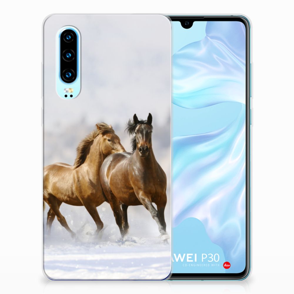 Huawei P30 TPU Hoesje Paarden