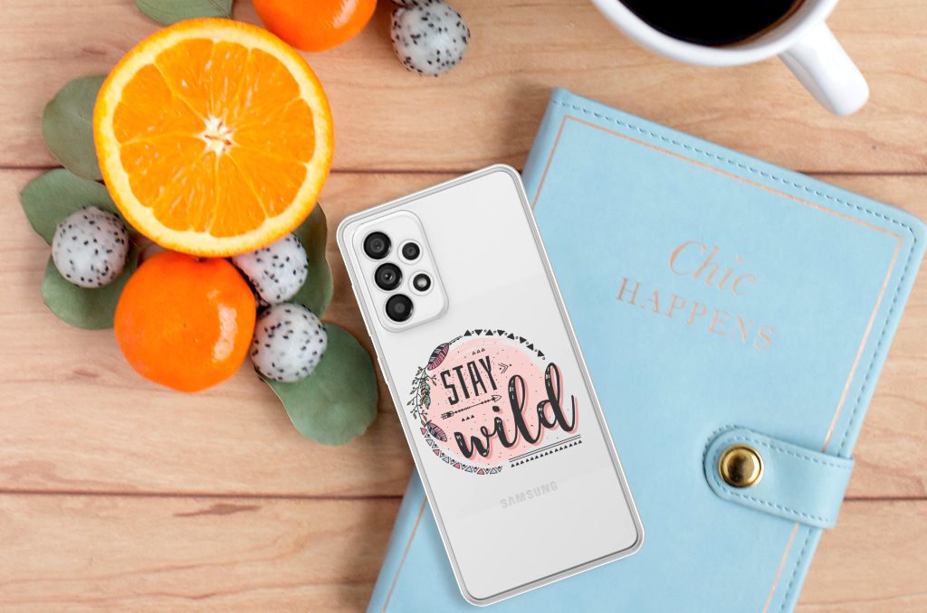 Samsung Galaxy A73 5G Telefoonhoesje met Naam Boho Stay Wild B2C Telecom