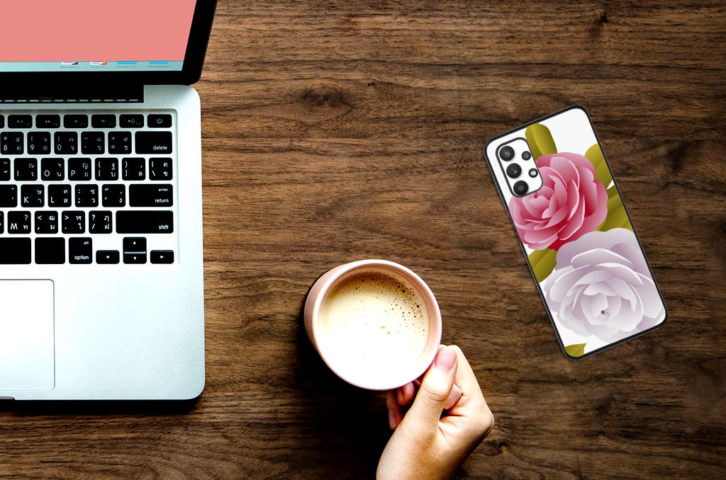 Samsung Galaxy A32 5G Bloemen Hoesje Roses B2C Telecom