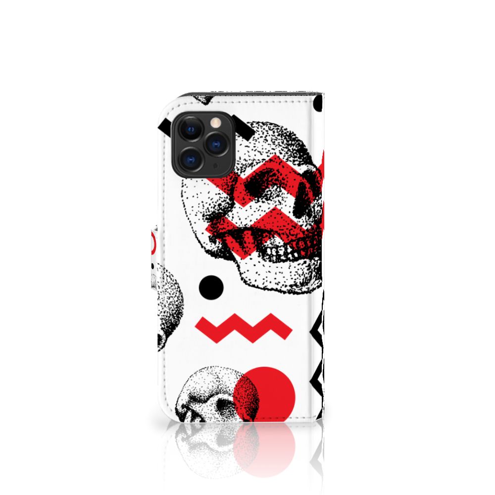 Telefoonhoesje met Naam Apple iPhone 11 Pro Skull Red