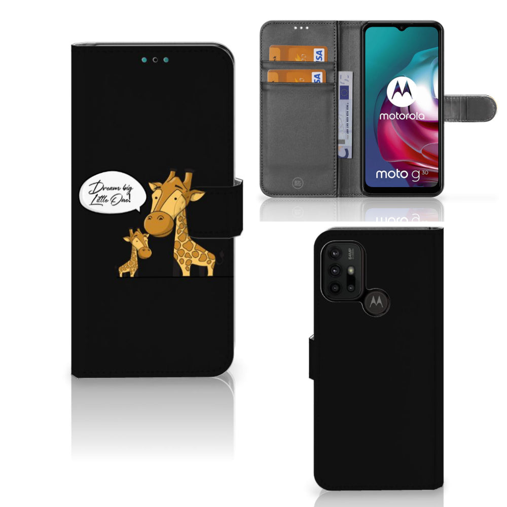 Motorola Moto G10 | G20 | G30 Leuk Hoesje Giraffe