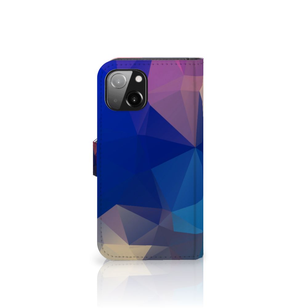 Apple iPhone 13 Book Case Polygon Dark