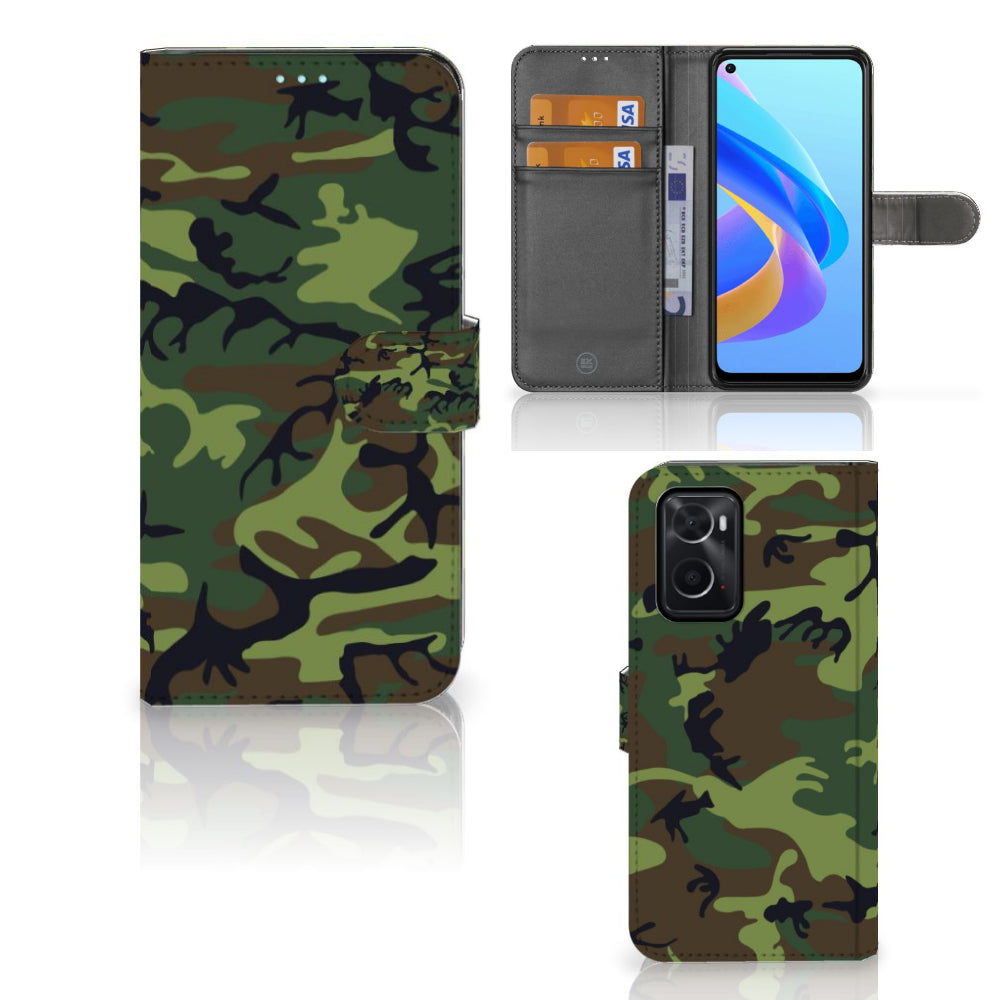 OPPO A76 | A96 Telefoon Hoesje Army Dark