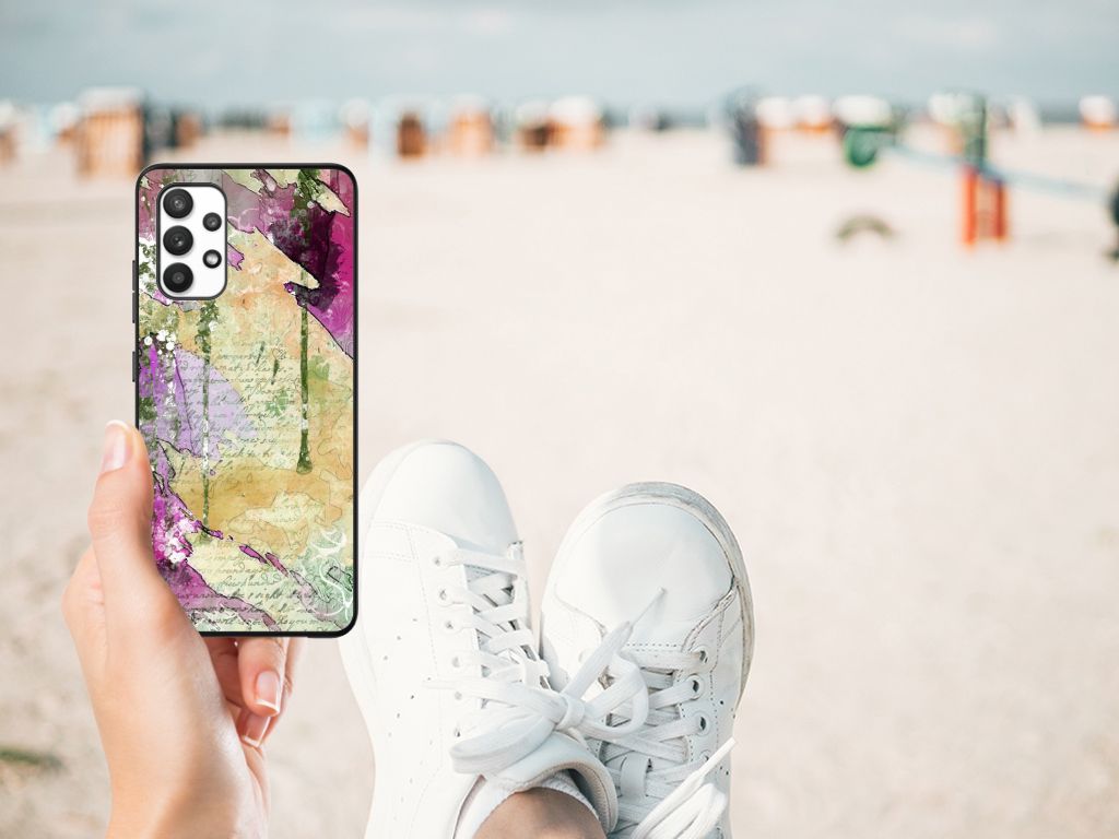 Kleurrijke Telefoonhoesje Samsung Galaxy A32 4G | A32 5G Enterprise Editie Letter Painting B2C Telecom