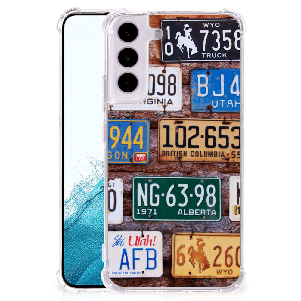 Samsung Galaxy S22 Anti-shock Hoesje met foto Kentekenplaten