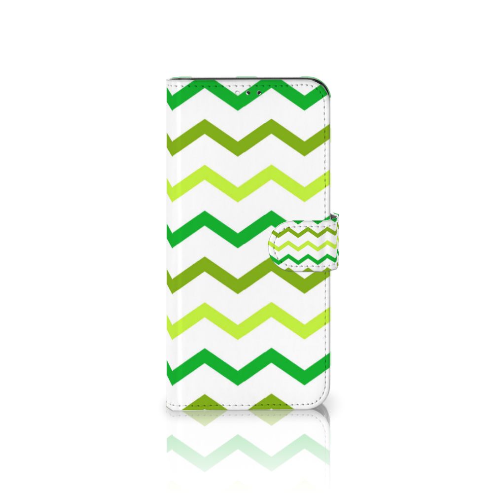 Samsung Galaxy A12 Telefoon Hoesje Zigzag Groen