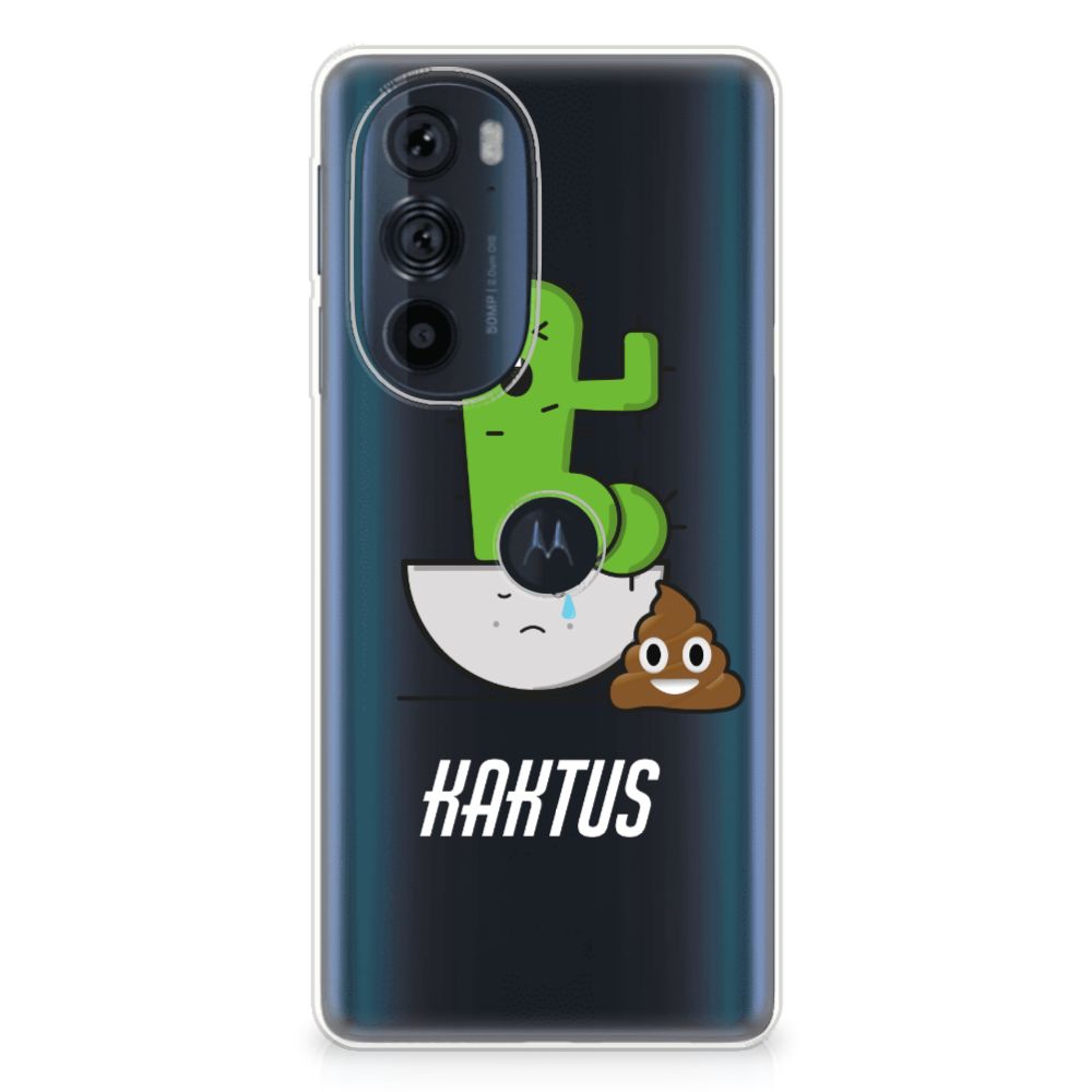 Motorola Edge 30 Pro Telefoonhoesje met Naam Cactus Poo B2C Telecom