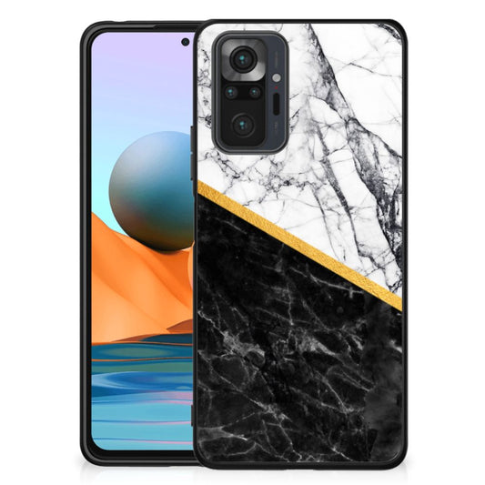 Xiaomi Redmi Note 10 Pro Marmeren Print Telefoonhoesje Marmer Wit Zwart - Origineel Cadeau Man B2C Telecom