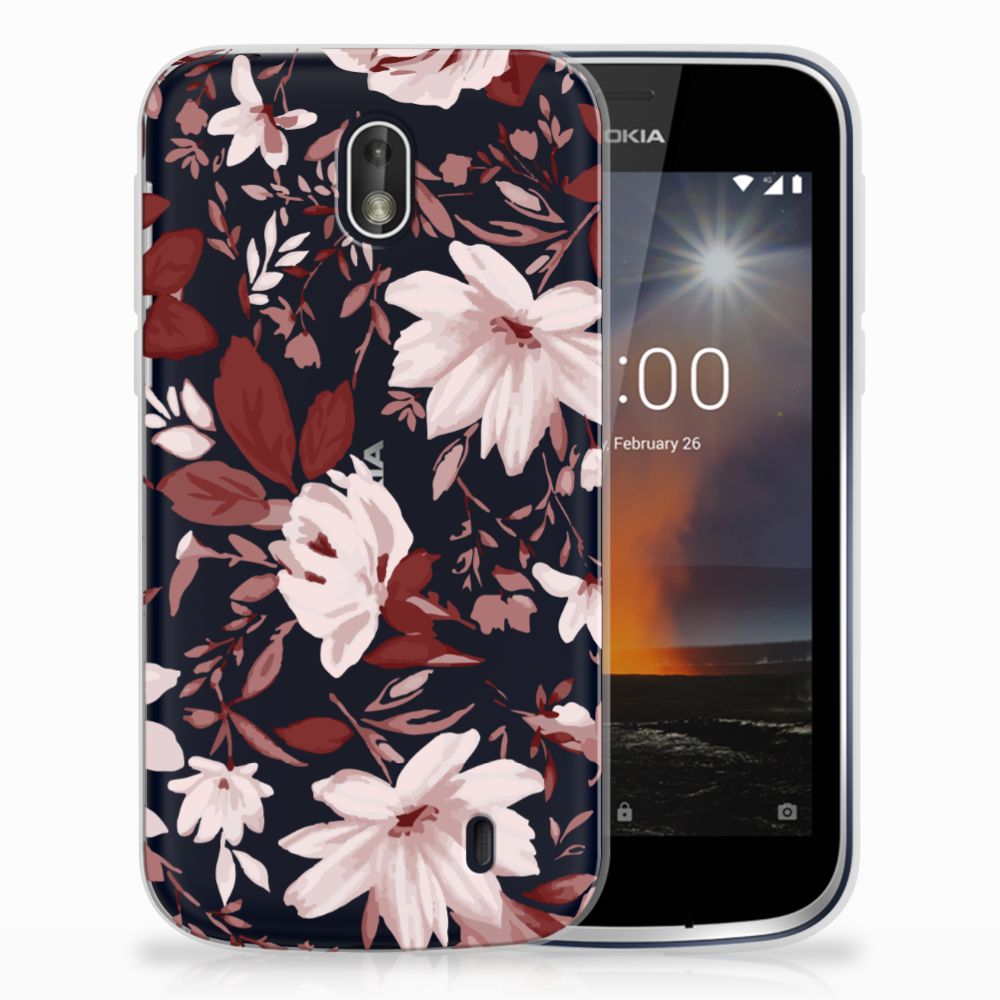 Hoesje maken Nokia 1 Watercolor Flowers