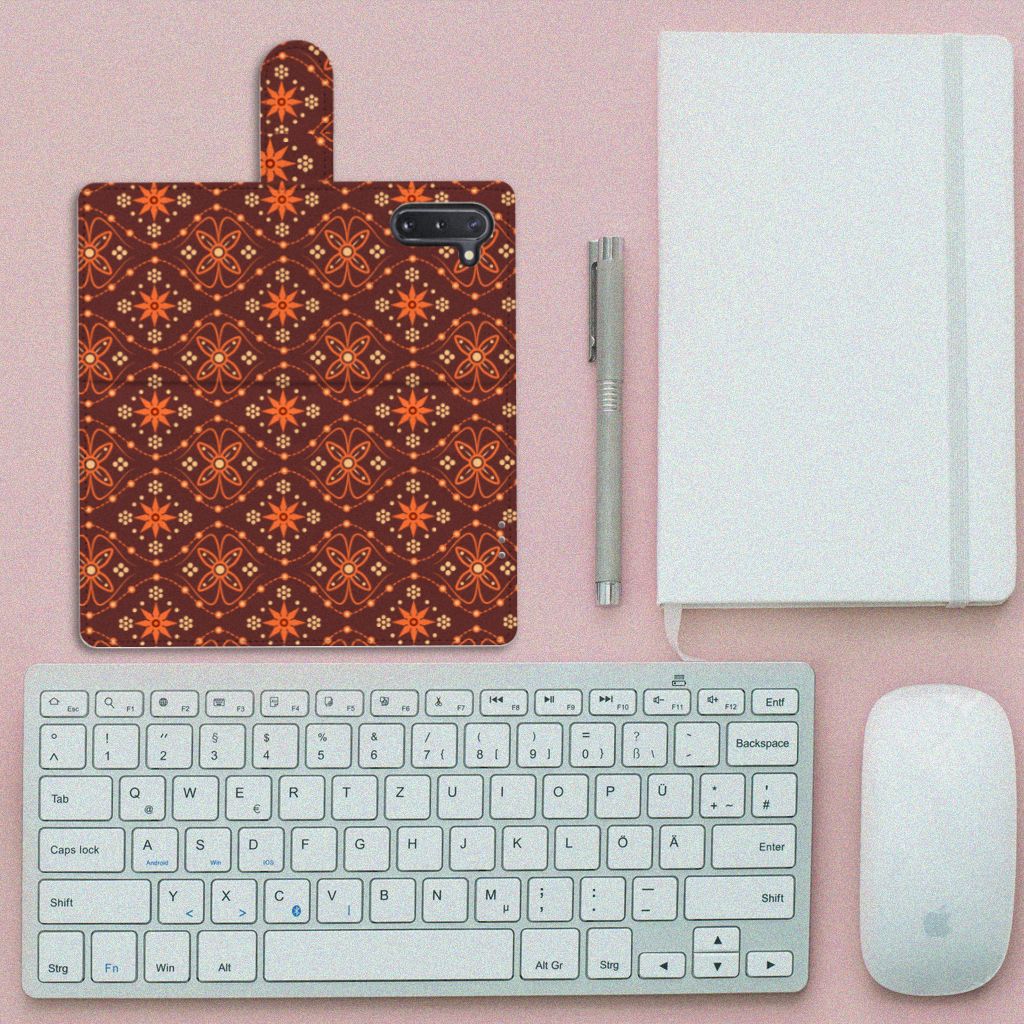 Samsung Galaxy Note 10 Telefoon Hoesje Batik Brown
