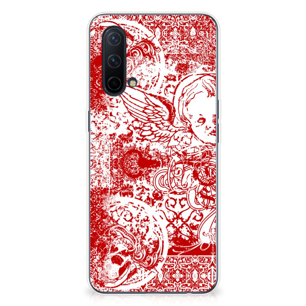 Silicone Back Case OnePlus Nord CE 5G Angel Skull Rood B2C Telecom