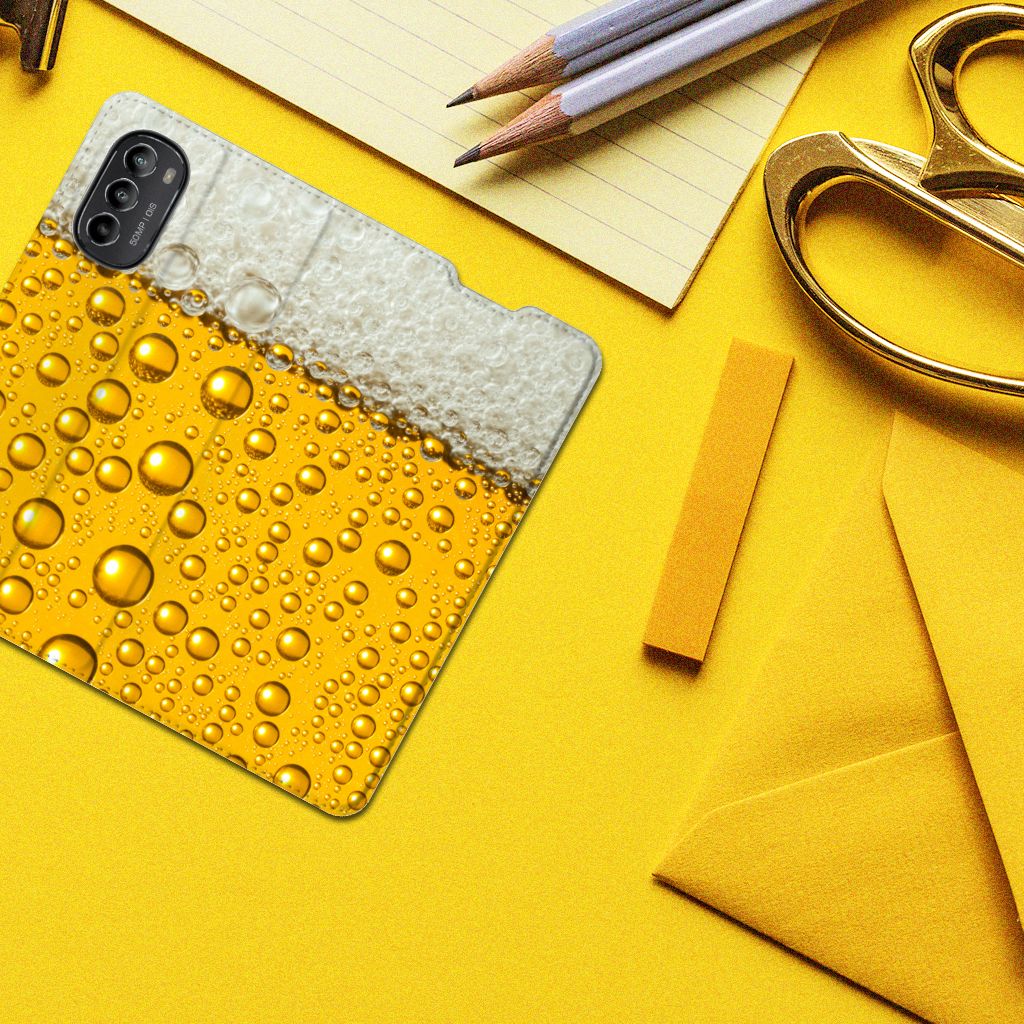 Motorola Moto G52 | Moto G82 Flip Style Cover Bier - B2C Telecom