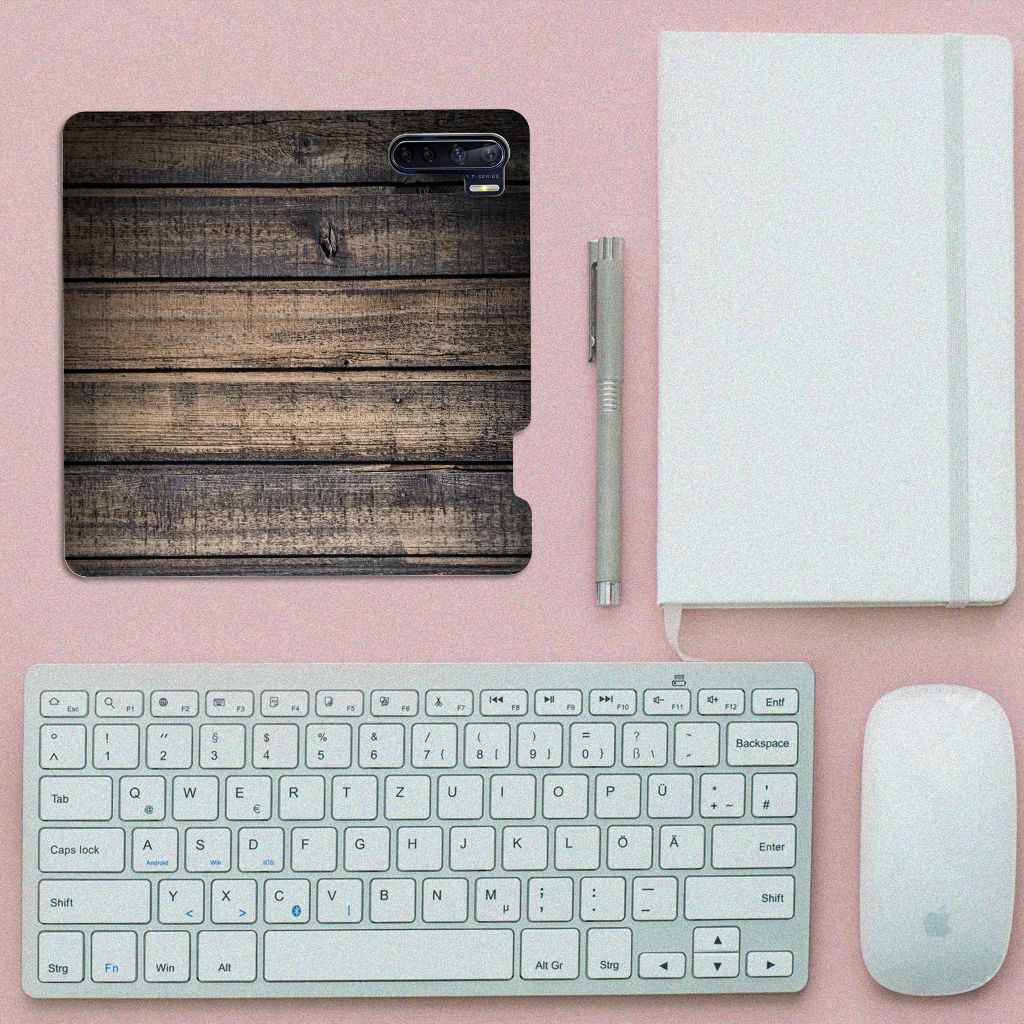 OPPO Reno3 | A91 Book Wallet Case Steigerhout - B2C Telecom