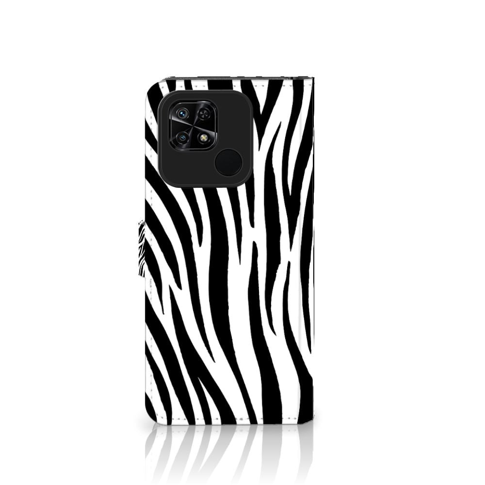 Xiaomi Redmi 10C Telefoonhoesje met Pasjes Zebra