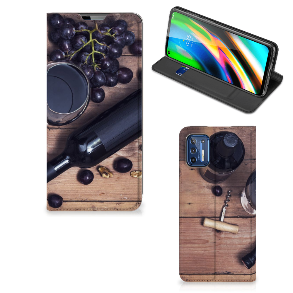 Motorola Moto G9 Plus Flip Style Cover Wijn - B2C Telecom