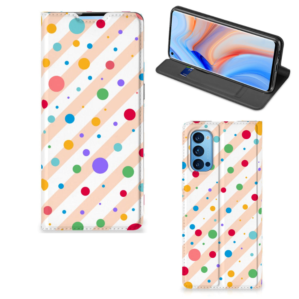 OPPO Reno4 Pro 5G Hoesje met Magneet Dots