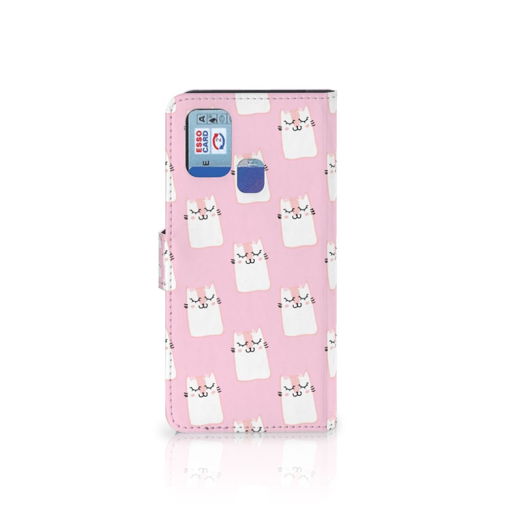 Samsung Galaxy M31 Telefoonhoesje met Pasjes Sleeping Cats