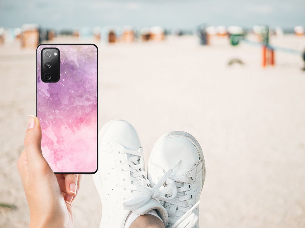Kleurrijke Telefoonhoesje Samsung Galaxy S20 FE Pink Purple Paint B2C Telecom