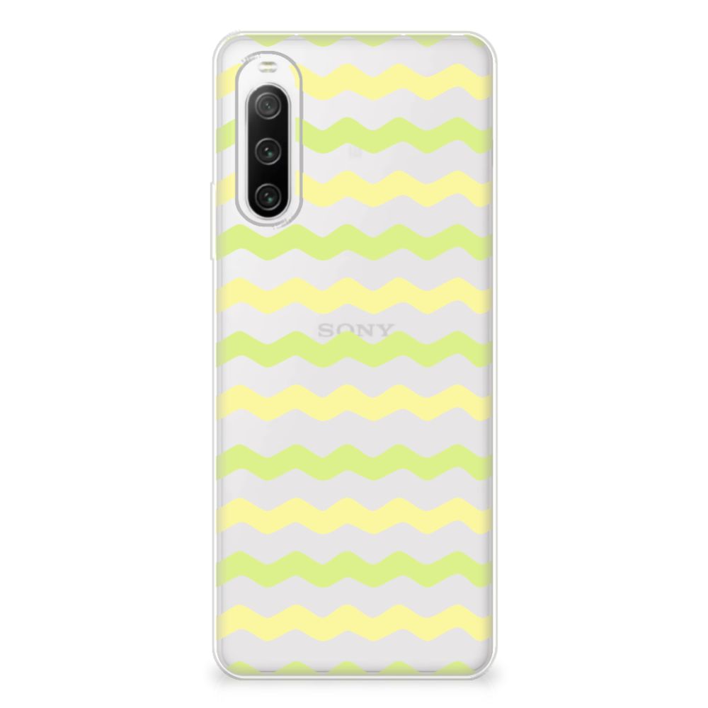 Sony Xperia 10 IV TPU bumper Waves Yellow