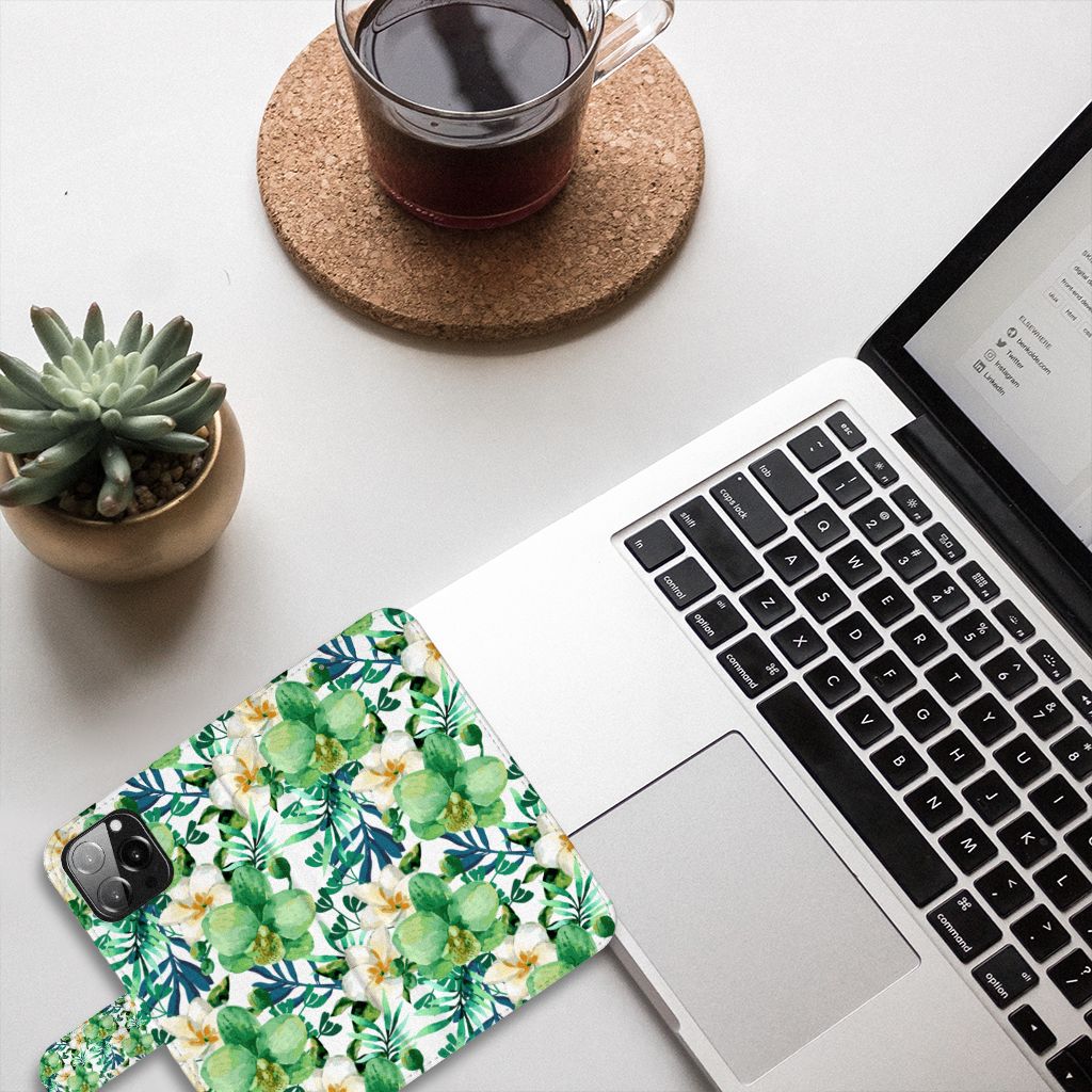 iPhone 13 Pro Max Hoesje Orchidee Groen