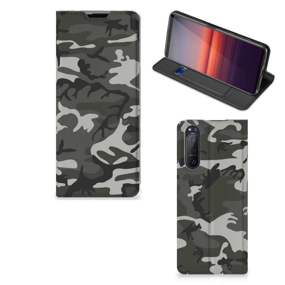 Sony Xperia 5 II Hoesje met Magneet Army Light