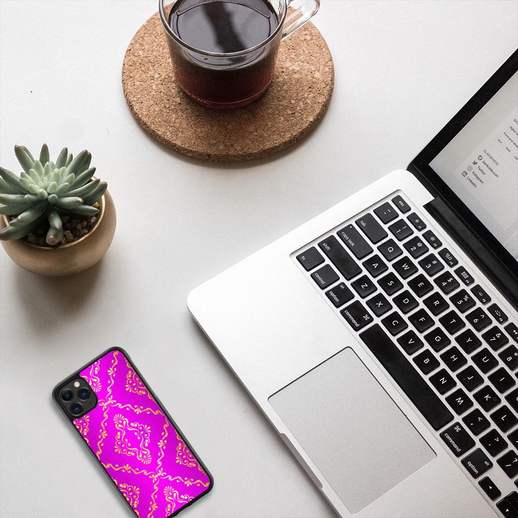 Hoesje TPU Apple iPhone 11 Pro Max Barok Roze B2C Telecom